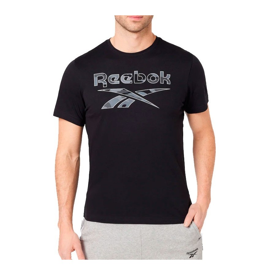 Camiseta Reebok - Gris - Camiseta Hombre