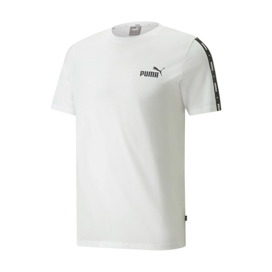 Camiseta Puma logotipo amplificado en color blanco ✓ moda urbana
