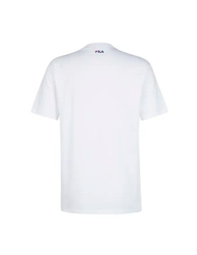 Fila Hudson Camiseta de Tenis Hombre - White/Silver Scone